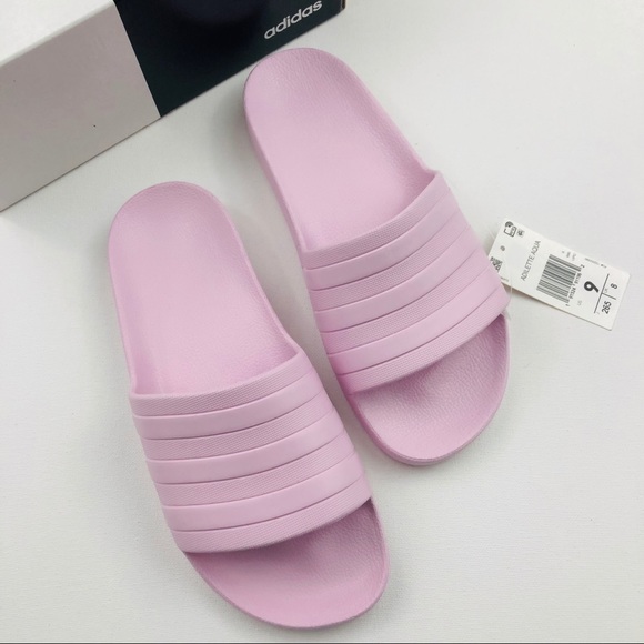 adidas adilette aqua slides pink
